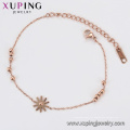 Pulseira-137 Xuping imitação de jóias rosa cor de ouro design mulheres charme pulseira